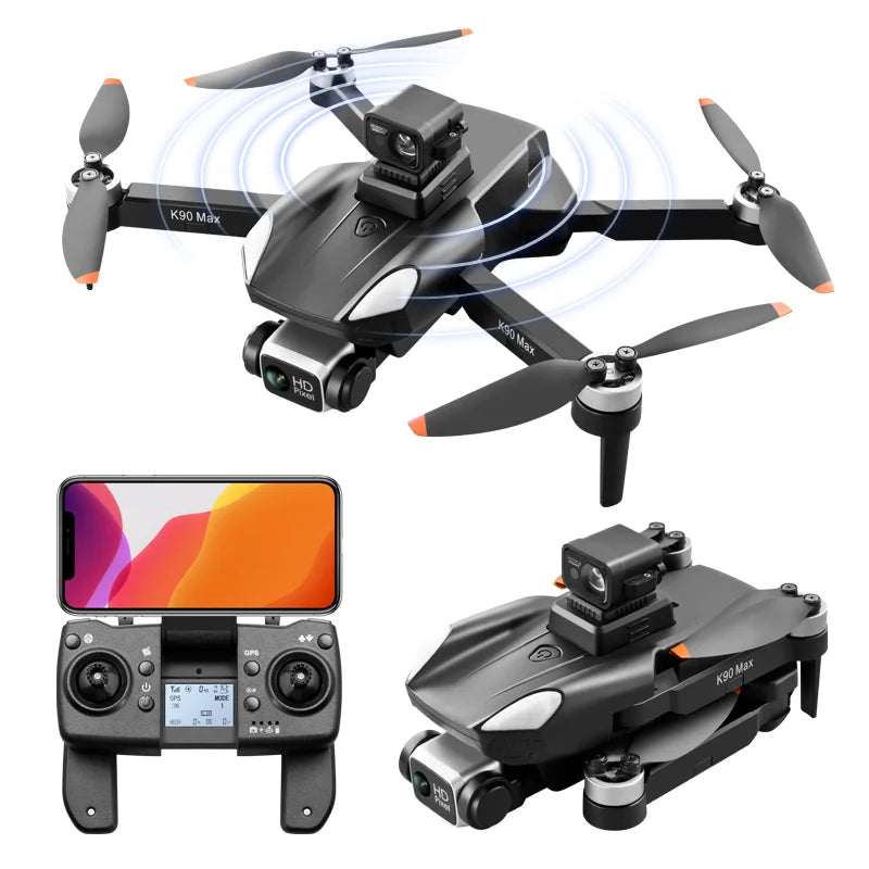 Professional Drone With Camera New Drone K90 MAX 1200m 4K Camera 360 Laser Obstacle Avoidance Drone High Quality Quadcopter Drones 4k 5g bluetooth 5g connection 6k 8k drone drone for video making drone with video camera matchless online RC drone with 360 video camera remote controlled drone with 360 camera versatile camera and drone video video making