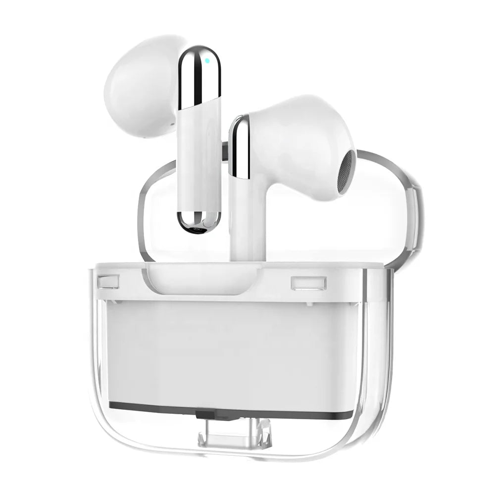 Noise Canceling Earbud ENC Phone Call Function Bluetooth Earphone Transparent Headset White J207 Headphones & Earbuds audio bluetooth headphones certified headphone earbud electronics in ear headphone matchless online