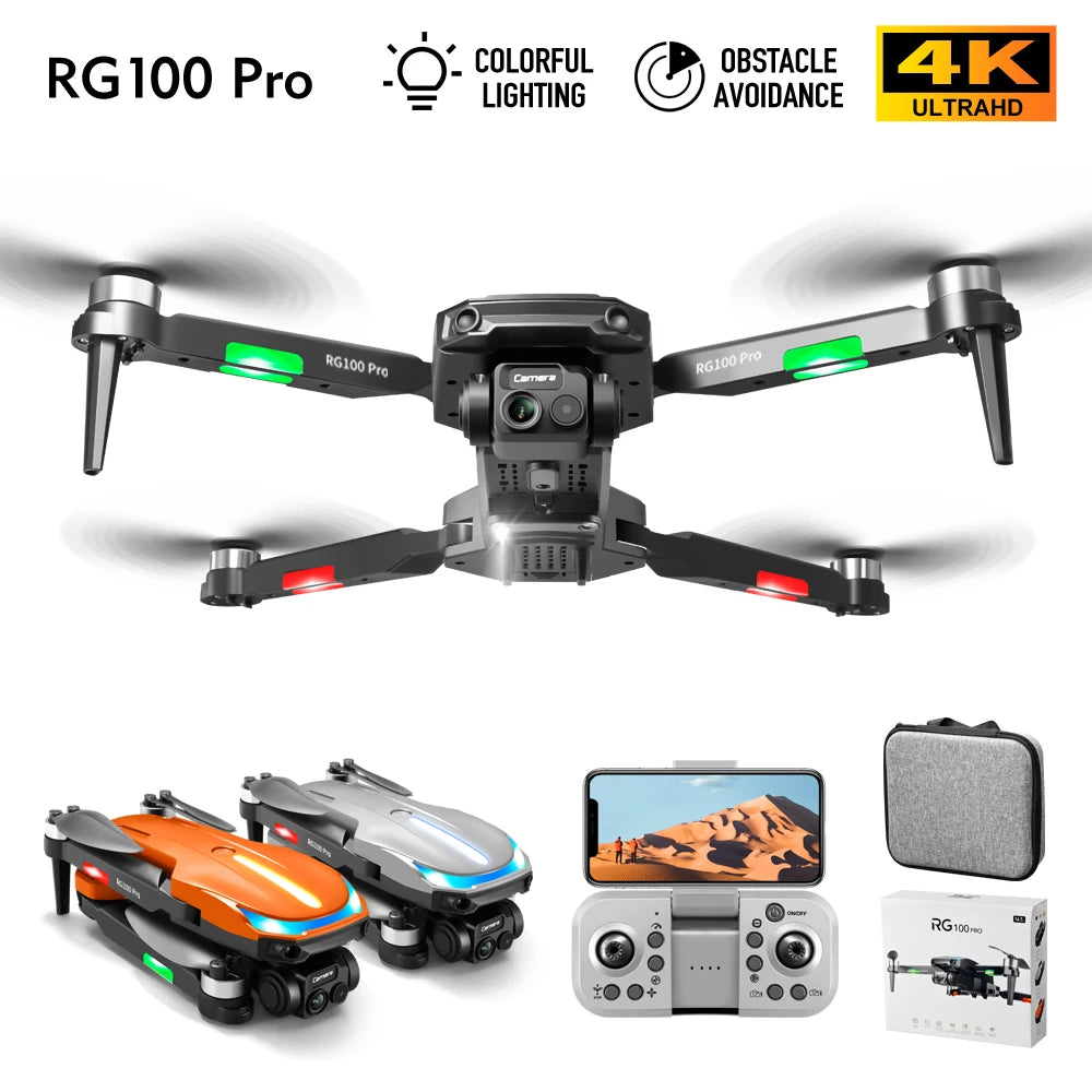 Hot selling RG100 pro Drone GPS with 8K Dual Camera 5G WIFI Obstacle Avoidance FPV Brushless Motor RC Quadcopter Mini Drone Drones 4k 5g bluetooth 5g connection 6k 8k drone drone for video making drone with video camera matchless online RC drone with 360 video camera remote controlled drone with 360 camera versatile camera and drone video video making