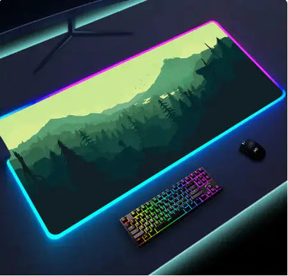 Luminous LED Lighting Mouse Pad Desk Mat computer Computer Accessories computer table accessories Computers Computers & Accessories electronics Electronics & Gadgets electronics accessories Luminous LED Lighting Mouse Pad RGB mouse and keyboard mat for computer table