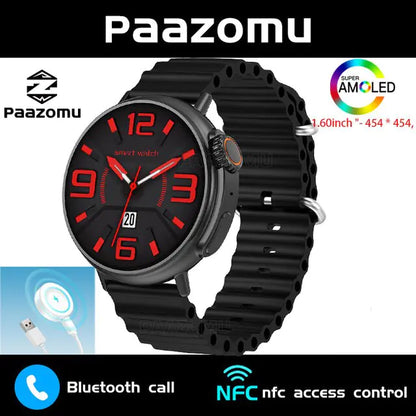 AMOLED 1.6 Inch Smart Watch Black silicone Smart Watches 1.6 in amoled AMOLED 1.6 Inch Smart Watch electronics smart watch