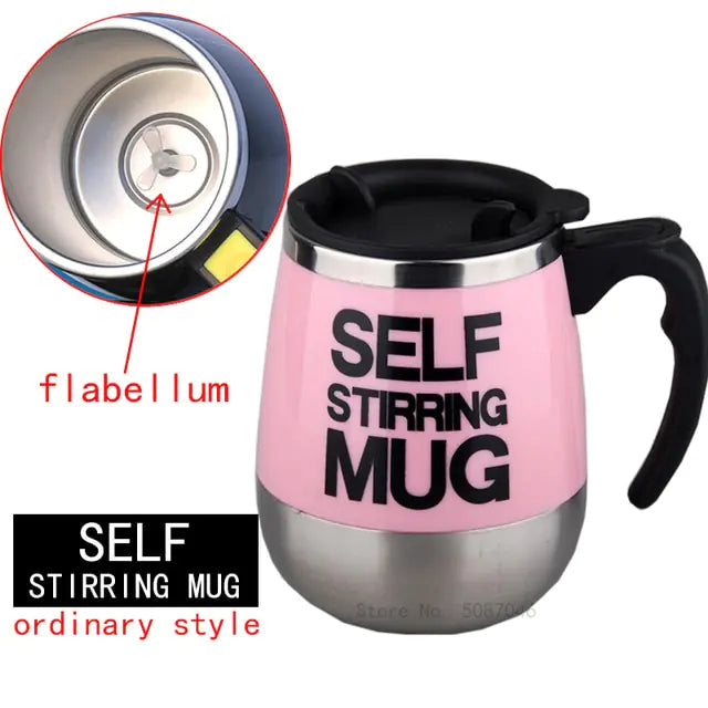 Self Stirring Magnetic Mug Self Pink Mugs & Cups coffee cup coffee cup with lid coffee maker coffee mug Coffee Mugs dinning dinning table home self stirring coffee mug tea and coffee cups tea cup tea mug