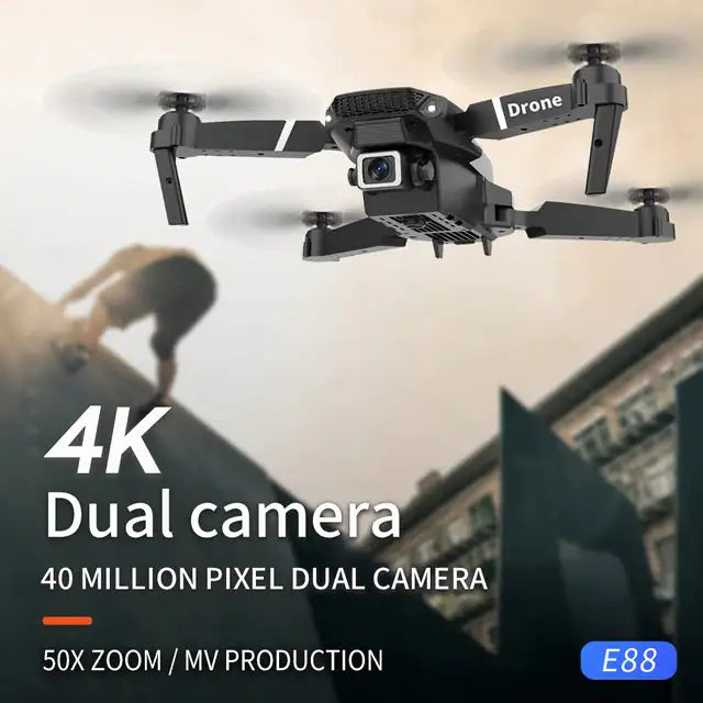 Professional Drone E88 4k Wide-Angle HD Drones drone drone camera drone for video making drone with bag drone with cameras drone with video camera drones electronics matchless matchless online matchlessonline Professional Drone E88 4k Wide-Angle HD RC controlled drone camera versatile camera and drone