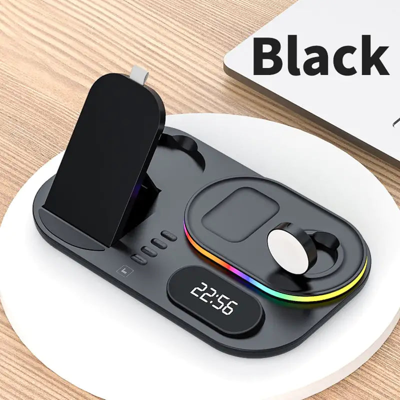 Cutting-Edge Fast Wireless Charger | 30W Max Output | All-in-One Black Wireless Chargers air pods apple apple watch charger charging pads charging station clcok fast charger flat foldable iphone magnetic New arrival tilt wireless wireless charger {{ product_collections }} {{ product_description }}