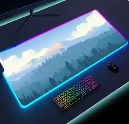 Luminous LED Lighting Mouse Pad Desk Mat computer Computer Accessories computer table accessories Computers Computers & Accessories electronics Electronics & Gadgets electronics accessories Luminous LED Lighting Mouse Pad RGB mouse and keyboard mat for computer table