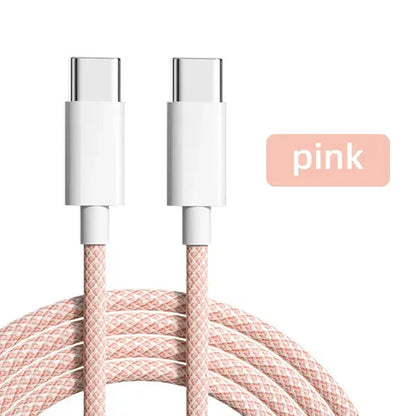 USB Type-C to Type-C Cable Rosa 2 m Charging Cables apple products c type charging cable devices durable charging cable electronics fast charging cable iphone mobile charging cable tablet charging cable {{ product_collections }} {{ product_description }}