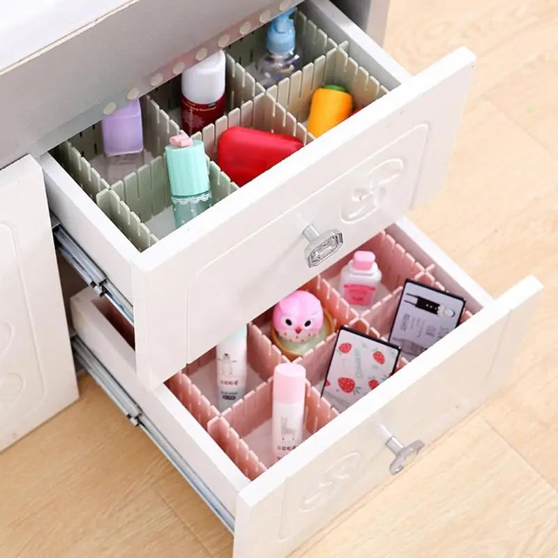 Adjustable Plastic Drawer Divider Storages & Racks Adjustable Plastic Drawer Divider drawer flexible drawer divider home storage Storage Box storage rack