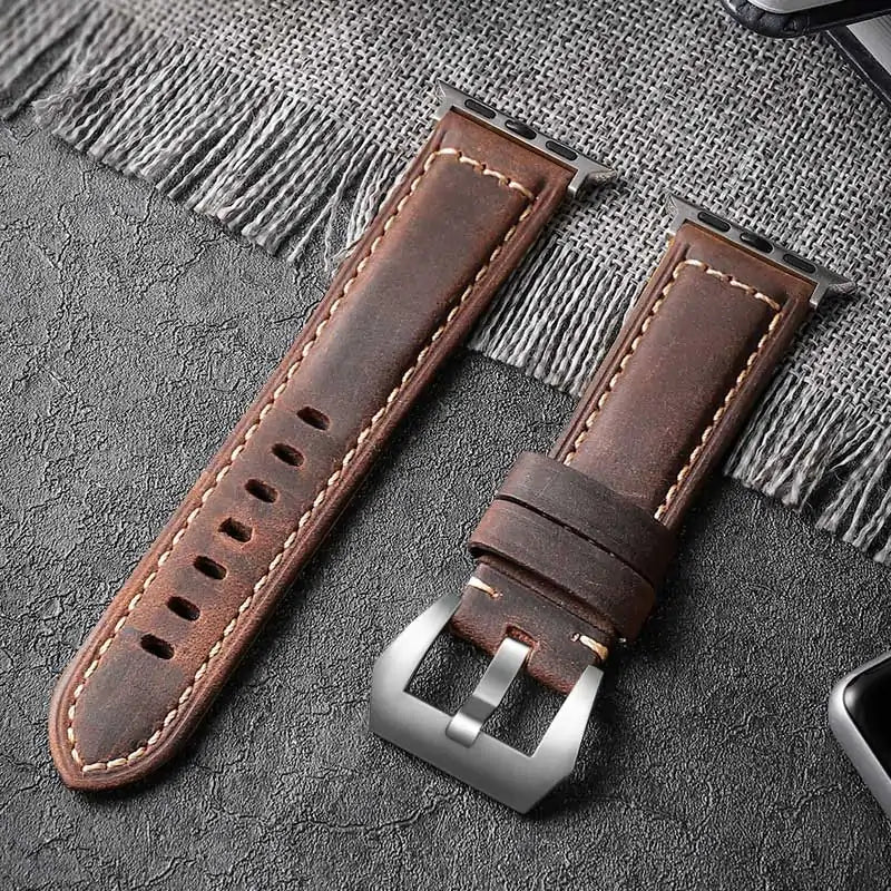 Add Personality with Our Handmade Crazy Cowhide Apple Watch Band Apple Watch Bands apple watch apple watch band apple watch strap hand made handmade new arrival nylon {{ product_collections }} {{ product_description }}