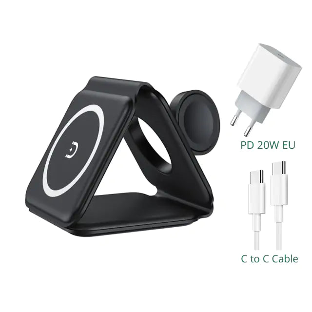 15W Magnetic Wireless Charger | Fast & Convenient | Advanced Technology Wireless Chargers 3 in 1 air pods apple apple watch charging dock charging pads charging station iphone magnetic wireless charger {{ product_collections }} {{ product_description }}