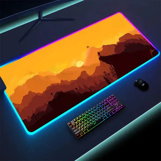 Luminous LED Lighting Mouse Pad Desk Mat computer Computer Accessories computer table accessories Computers Computers & Accessories electronics Electronics & Gadgets electronics accessories Luminous LED Lighting Mouse Pad RGB mouse and keyboard mat for computer table