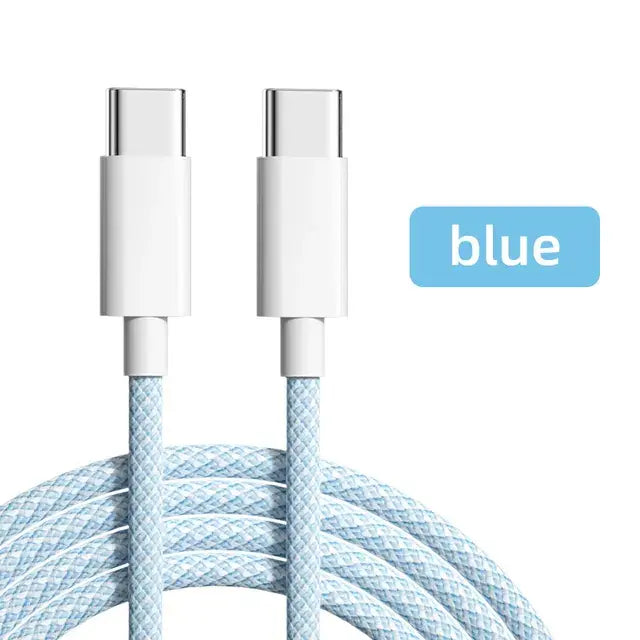 USB Type-C to Type-C Cable Blue 2 m Charging Cables apple products c type charging cable devices durable charging cable electronics fast charging cable iphone mobile charging cable tablet charging cable {{ product_collections }} {{ product_description }}