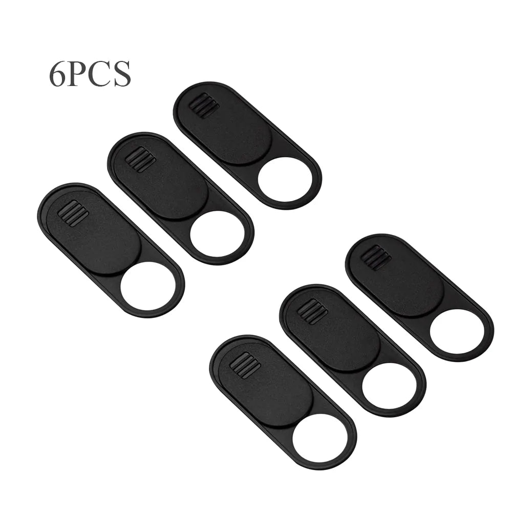 Universal Metal Webcam Cover For Laptop 6pcs Black Webcam Cover camera privacy covers electronics electronics accessories webcam