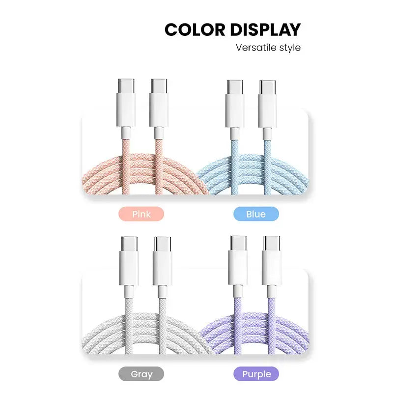 USB Type-C to Type-C Cable Charging Cables apple products c type charging cable devices durable charging cable electronics fast charging cable iphone mobile charging cable tablet charging cable {{ product_collections }} {{ product_description }}