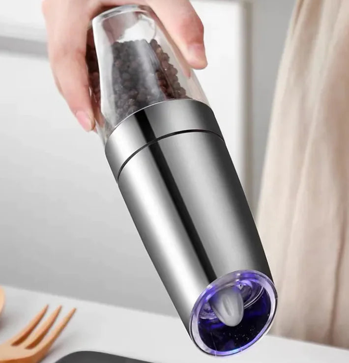 Electric Gravity Pepper & Salt Grinder with Adjustable Coarseness and LED Light Spice grinder kitchen kitchen accessories kitchen gadgets kitchen must haves pepper grinder salt grinder spice grinder {{ product_collections }} {{ product_description }}