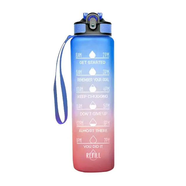 Water Bottle With Time Marker A 1000ml Water Bottles dinning dinning table gym home hydration latest water bottle new design water bottle stylish water bottle transparent water bottle water bottle Water Bottles