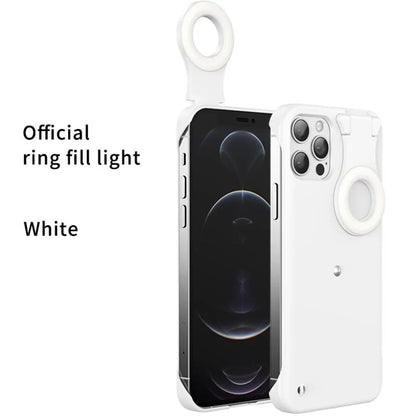 Ring Light Phone Case for iPhone White For iPhone 7 8 Plus Mobile Phone Cover & Protectors electronics iPhone mobile mobile accessories mobile case mobile cover mobile phone mobile phone accessories mobile phone accessories for blogging Mobile phone card case mobile phone cover mobile phone safety Privacy Magnetic Case For iPhone Ring Light Phone Case for iPhone