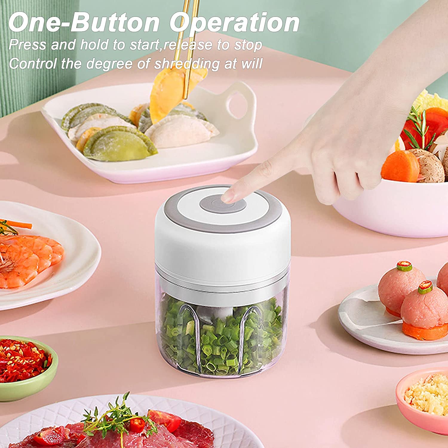 Mini Electric Garlic Chopper Kitchen Appliances chopper freeshipping garlic chopper home and kitchen Kitchen kitchen items Mini Electric Garlic Chopper vegetable chopper