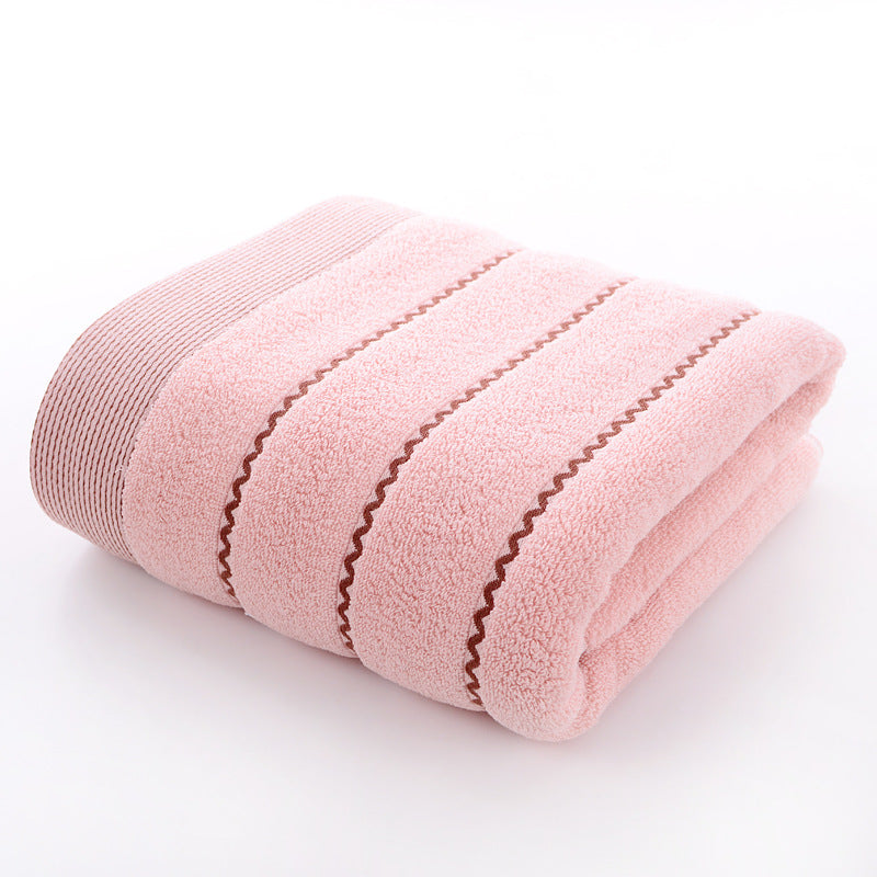 Long Staple Combed Cotton Towel Face Washing Face Towel Thick Cotton Wave Pink Towels bath towel Bedding and towels best drying bath towel cotton towels Home towels