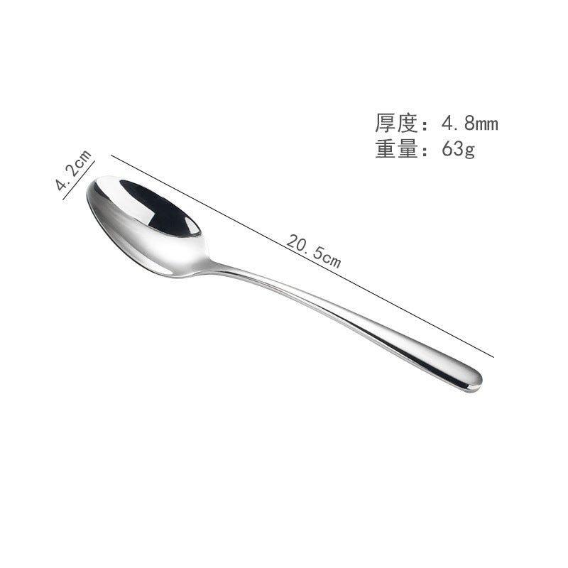 Thickened 304 stainless steel table spoon western tableware set steak knife fork hotel supplies coffee spoon dessert ice spoon 304 Youyou - No. 1 sharp table spoon Cutlery Set cutlery set dinner dinning table fork home kitchen knife spoon stainless steel