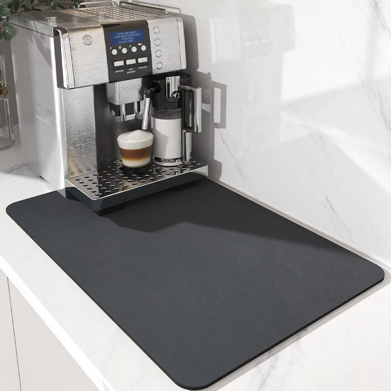 Kitchen countertop water-absorbing and draining mat wash table anti-splash dry cushion water coaster wash-free heat insulation pad solid color pad Mats & Cutting Boards coffee mats home home and kitchen Kitchen kitchen accessories kitchen items kitchen mats mats & cutting boards