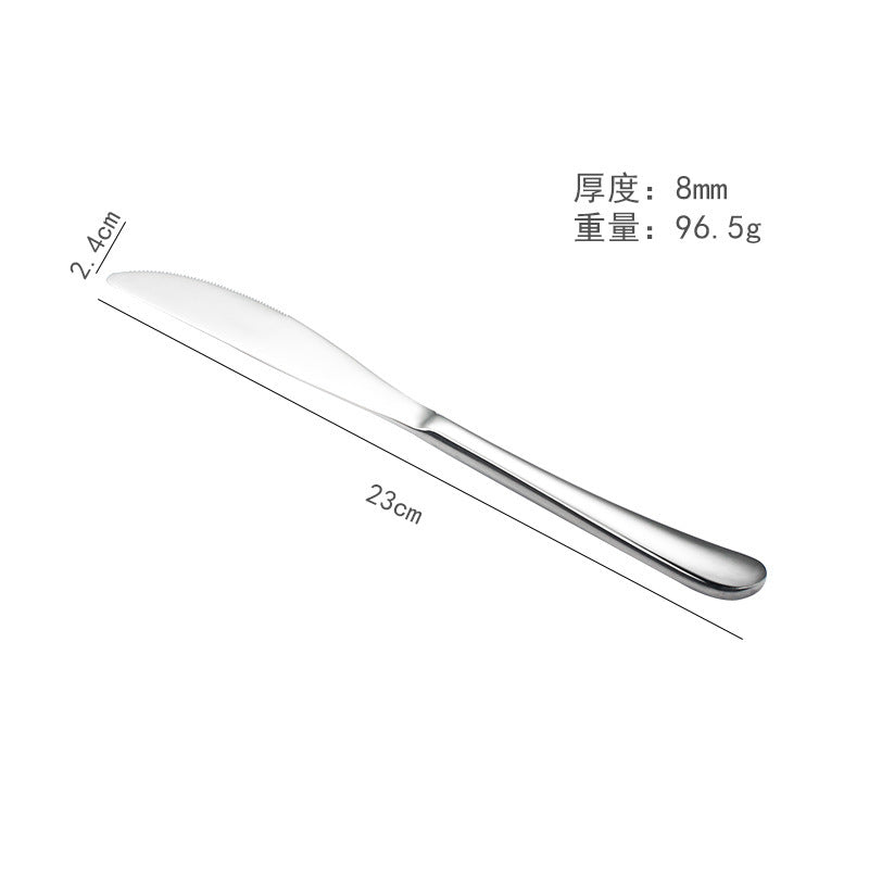 Thickened 304 stainless steel table spoon western tableware set steak knife fork hotel supplies coffee spoon dessert ice spoon 420 Youyou-Table Knife Cutlery Set cutlery set dinner dinning table fork home kitchen knife spoon stainless steel