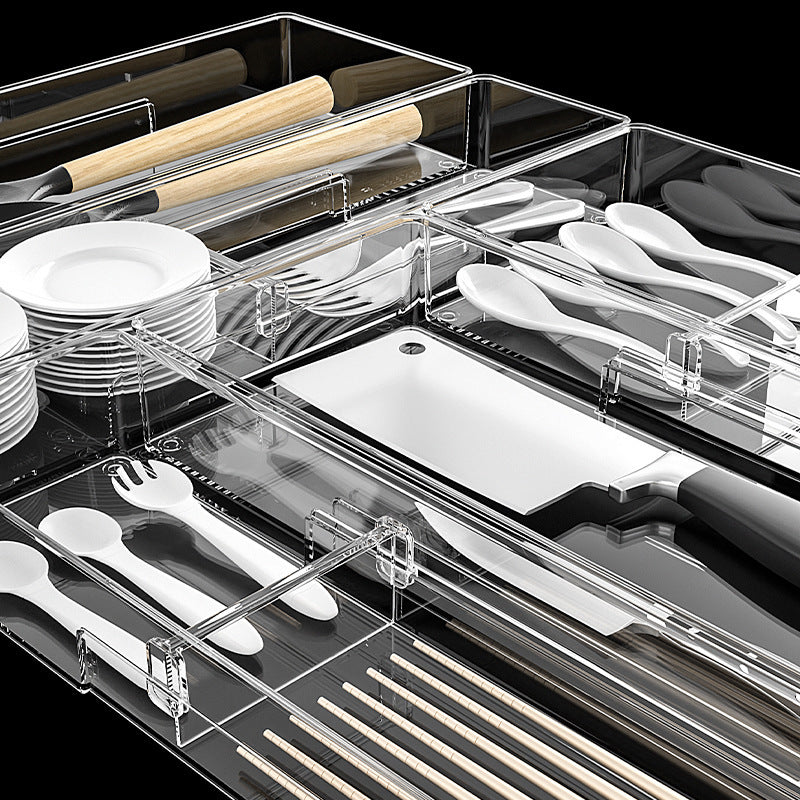 Kitchen drawer storage partition simple chopsticks knife and fork tableware storage box free combination home desktop partition Storages & Racks drawer organiser kitchen kitchen accessories Kitchen Gadgets kitchen items organiser organizer organizer box Organizers Storage storage rack utensils organizer