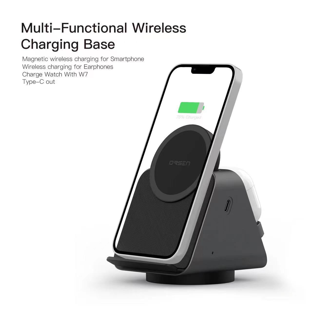 W8 Wireless 3in1 Charging wireless charging Mobile Phone Chargers 3 in 1 wireless fast charger apple devices charger adapters charging electronics fast charger mobile charger newdesign smart charger wireless