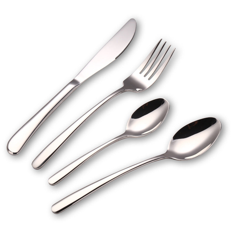 Thickened 304 stainless steel table spoon western tableware set steak knife fork hotel supplies coffee spoon dessert ice spoon Cutlery Set cutlery set dinner dinning table fork home kitchen knife spoon stainless steel