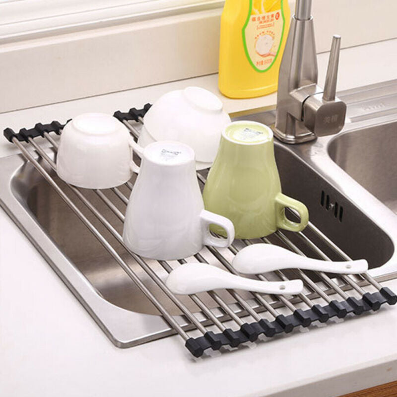 Kitchen sink silicone collapsible drain rack Drying Rack Multi-Use Kitchen cross-border Sink Organisers home home and kitchen Kitchen kitchen accessories Kitchen Gadgets kitchen items kitchen sink organizer sink organizer