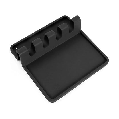 Silicone Kitchen Utensil Seat Shelf Pad Black Kitchen Items kitchen kitchen accessories multipurpose silicone spoon holder