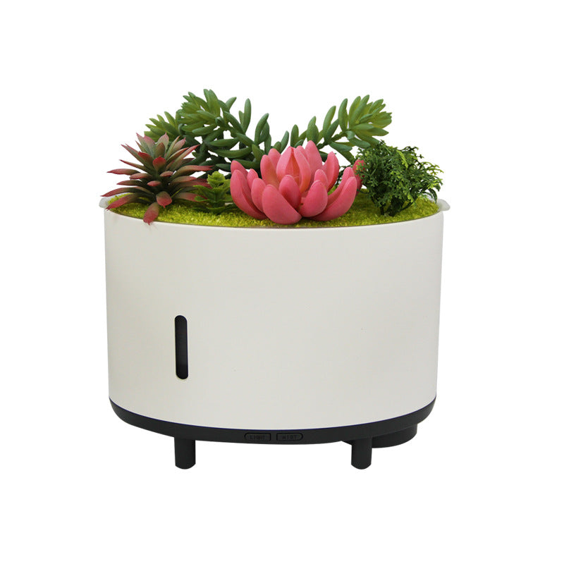 Simulation Plant Bluetooth Music Flame Aromatherapy Humidifier Style 2 Flower Pots