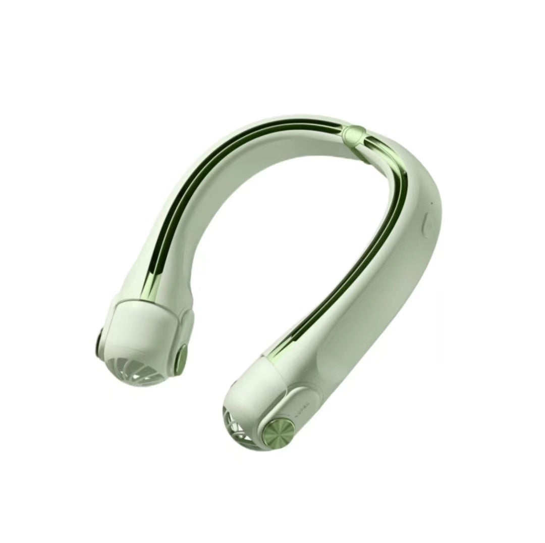 Fan Blade-free Halter Portable Outdoor Light Green Halter USB Collar Fan beat the heat neck fan portable rechargable tiktok fan trendy fan