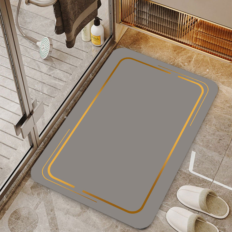 Light luxury bathroom absorbent and quick-drying floor mat diatom mud bathroom entrance door mat door mat household non-slip mat wholesale JK0178-2 Mats