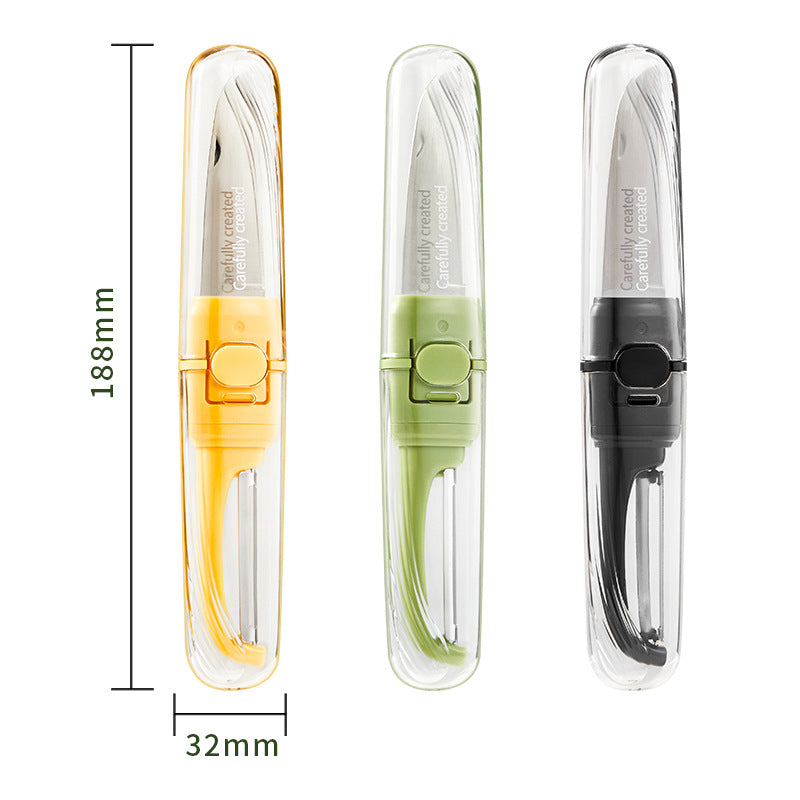 Two-in-one Portable Home Folding Double Head Fruit Knife Peeler Choppers & Slicers fruit peeler kitchen slicer vegetable peeler