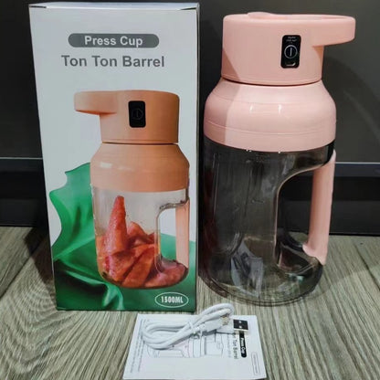 New Arrival Summer Electric Juicer Portable Large Capacity 1500ml Juice USB Rechargeable Electric Portable Blender Kitchen Gadgets Pink Juicers and Blenders beat the heat blender juicer kitchen portable rechargable