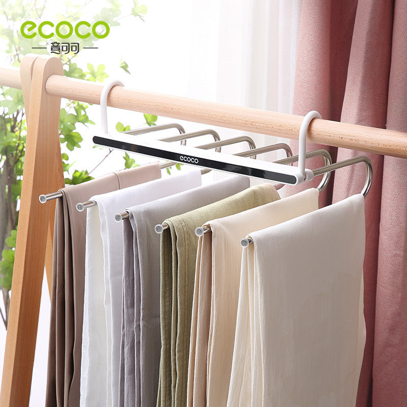 Folding pants rack telescopic multi-functional multi-layer pants hanger household magic pants clip wardrobe storage artifact pants hanger Storages & Racks hanger home home tools organiser organizer Organizers pants Storage wardrobe