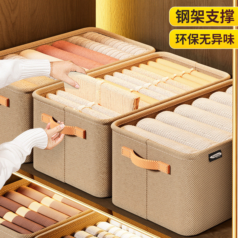 Clothes storage box thickened fabric storage basket clothes pants storage storage box dormitory home wardrobe storage box Storages & Racks clothes drawer organiser home home accessories organiser organizer organizer box Organizers wardrobe