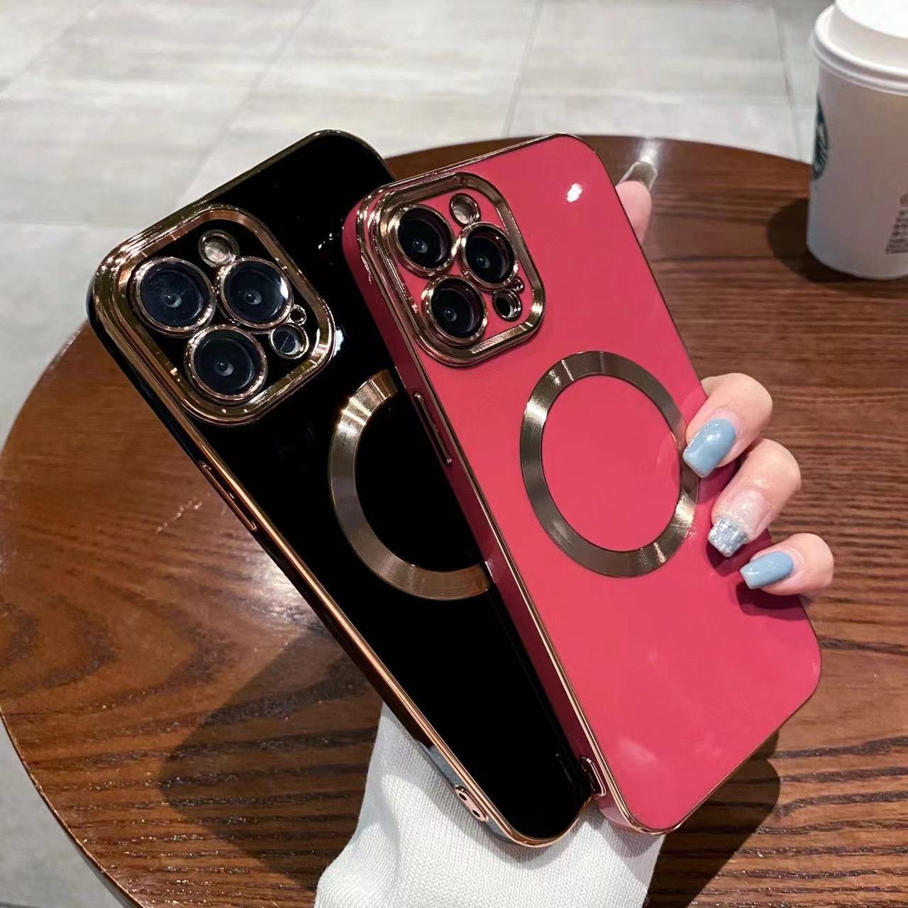 Applicable To 15 Series Solid Color Brushed 6D Electroplating Magnetic Phone Case 0 iPhone iPhone 16 iPhone Cases Luxury Magnetic Premium Wireless {{ product_collections }} {{ product_description }}