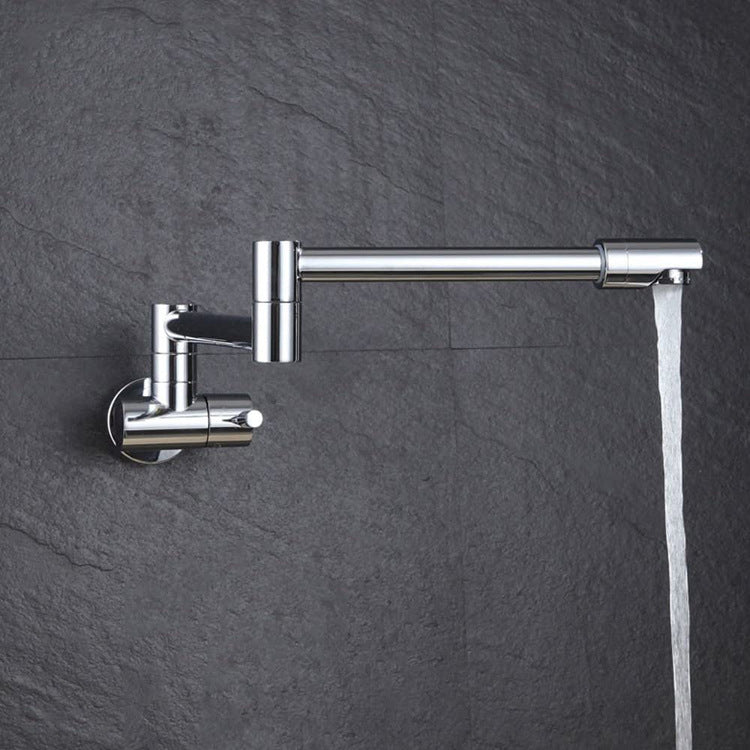 In-wall kitchen sink, single cold water faucet, retractable rotating folding mop pool, universal splash-proof, all copper Faucets Bathroom bathroom accessories bathroom items faucet faucet rack home Kitchen Storage Faucet Rack