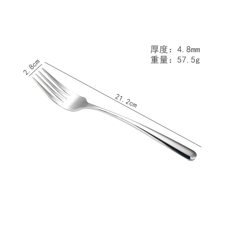 Thickened 304 stainless steel table spoon western tableware set steak knife fork hotel supplies coffee spoon dessert ice spoon 304 Youyou-No.1 Dinner Fork Cutlery Set cutlery set dinner dinning table fork home kitchen knife spoon stainless steel