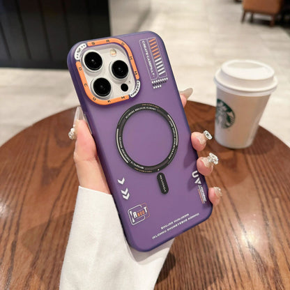 iPhone 15 Skin-Feeling Frosted Magnetic Case | Shockproof & Stylish | All-Inclusive TPU Cover 【Purple】Orange metal lens frame☆Magnetic type iPhone cases case cover iphone mobile phone modern protector {{ product_collections }} {{ product_description }}