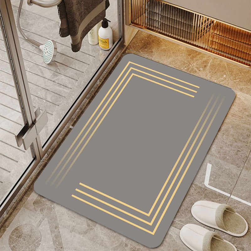 Light luxury bathroom absorbent and quick-drying floor mat diatom mud bathroom entrance door mat door mat household non-slip mat wholesale Mats