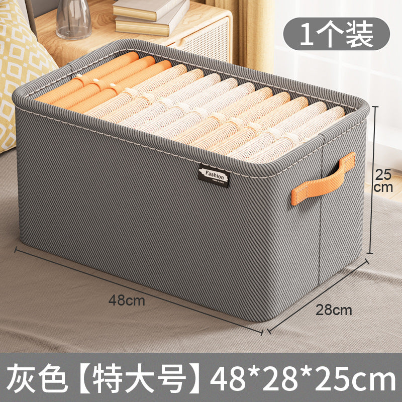 Clothes storage box thickened fabric storage basket clothes pants storage storage box dormitory home wardrobe storage box Gray (steel ring) Storages & Racks clothes drawer organiser home home accessories organiser organizer organizer box Organizers wardrobe