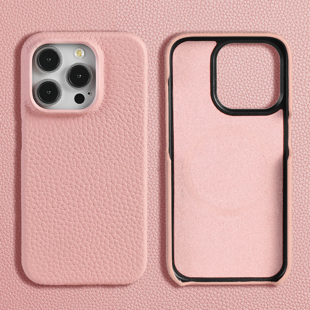 First Layer Cowhide Magnetic Protective Cover Pink 0 iPhone iPhone Cases magnetic magsafe Mobile Cases Phone Cases Premium {{ product_collections }} {{ product_description }}