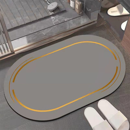 Light luxury bathroom absorbent and quick-drying floor mat diatom mud bathroom entrance door mat door mat household non-slip mat wholesale Mats