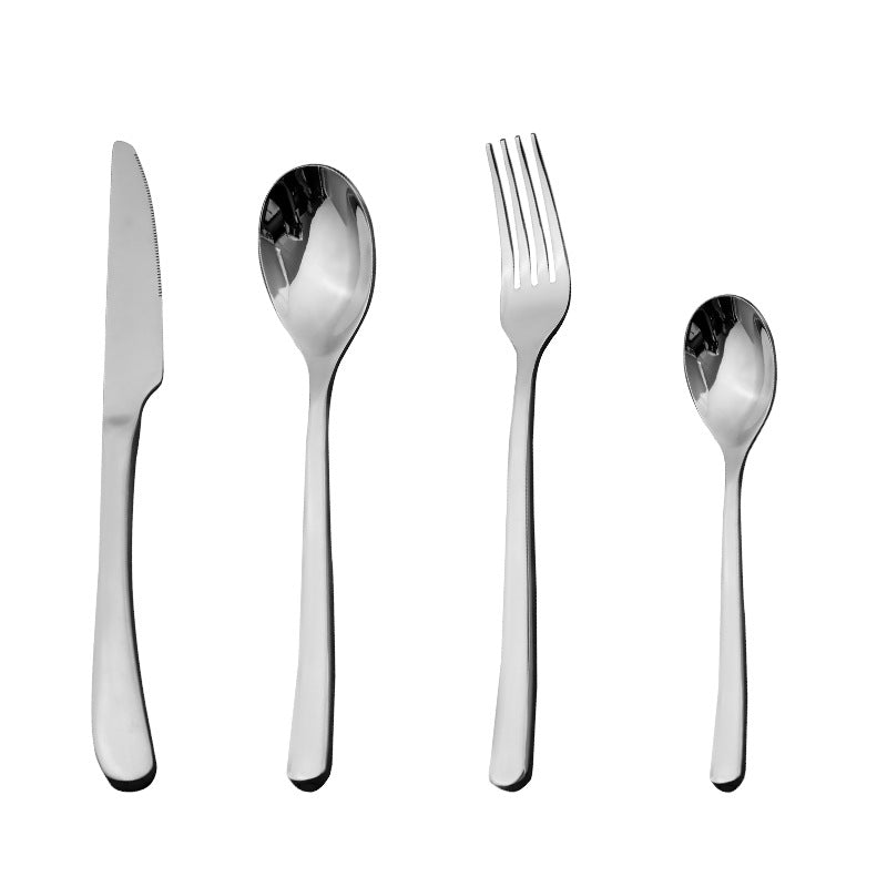 French Moonlight Series Stainless Steel Western Tableware 4-piece Set Hotel Restaurant Steak Knife Fork Spoon Four Main Pieces Gift Box Cutlery Set cutlery set dinner dinner set dinning table fork home kitchen knife spoon