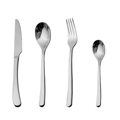 French Moonlight Series Stainless Steel Western Tableware 4-piece Set Hotel Restaurant Steak Knife Fork Spoon Four Main Pieces Gift Box Cutlery Set cutlery set dinner dinner set dinning table fork home kitchen knife spoon