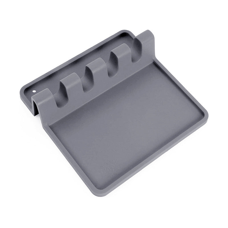 Silicone Kitchen Utensil Seat Shelf Pad Gray Kitchen Items kitchen kitchen accessories multipurpose silicone spoon holder