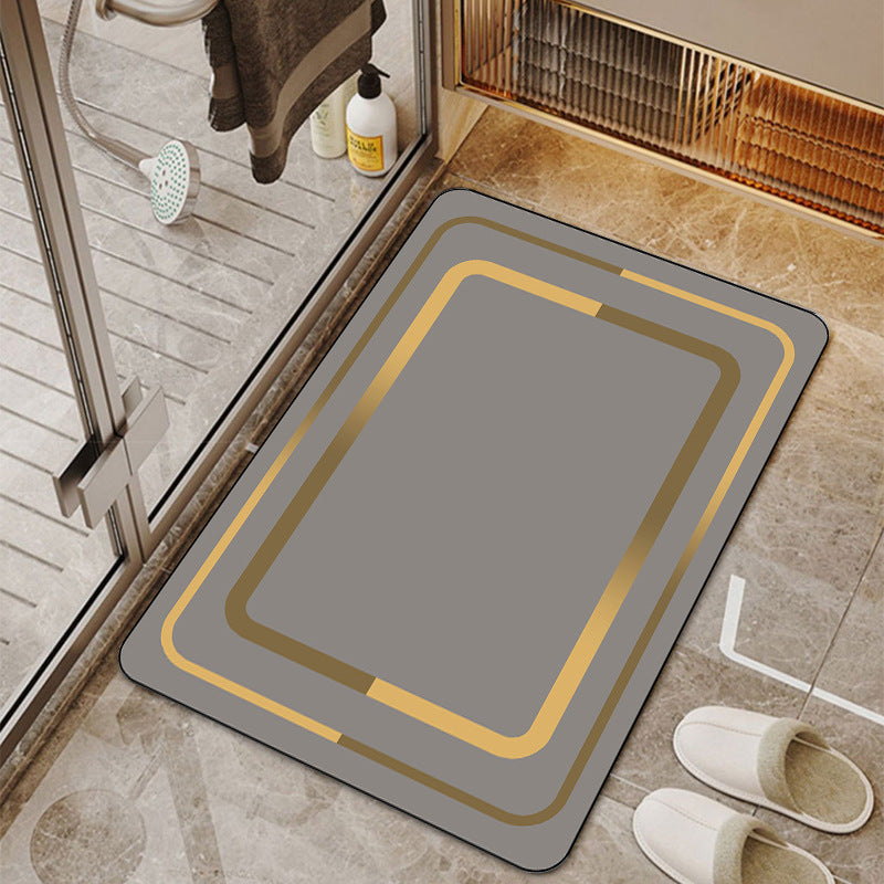 Light luxury bathroom absorbent and quick-drying floor mat diatom mud bathroom entrance door mat door mat household non-slip mat wholesale Mats