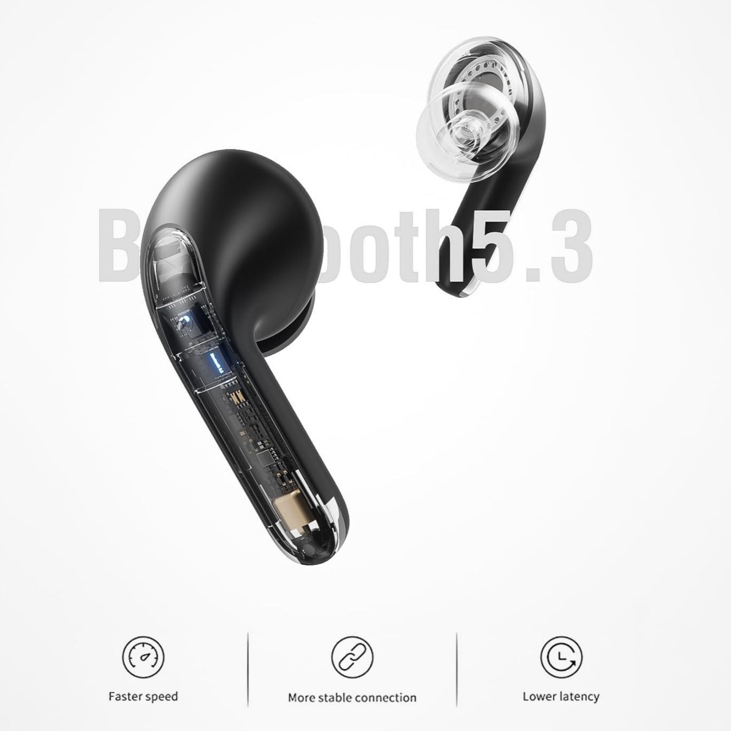 Wireless Earphones Bluetooth 5.3 Headphones Type-C Fast Charging Case Stereo Bluetooth In-Ear Headphones Headphones & Earbuds audio Audio & Video Components audio device audio devices bluetooth bluetooth headphone and earphone and earbud bluetooth headphones electronics Electronics & Gadgets electronics accessories fashion headphone headphone headphone for music headphones headphones for sports in ear headphone